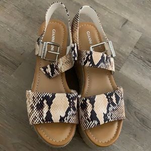 Animal Print Wedged Heels